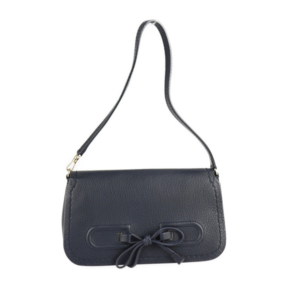 Bally Bags Bally Barry Shoulder Bag Leather Dark Navy Gold Hardware